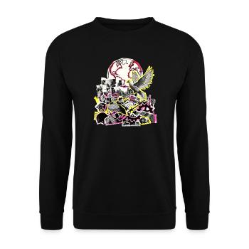 Gegen Krieg Für Frieden - Unisex Pullover - Schwarz - Vorne - Alina (178cm) & Michal (187cm)