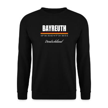Bayreuth - Unisex Sweatshirt - black - Front - Alina (178cm) & Michal (187cm)