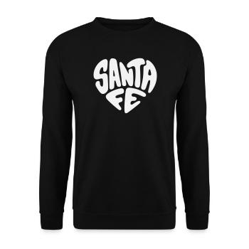 Santa Fe, New Mexico Heart Design - Unisex Sweatshirt - black - Front - Alina (178cm) & Michal (187cm)