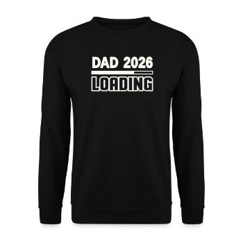 dad_2026_loading- - Unisex Pullover - Schwarz - Vorne - Alina (178cm) & Michal (187cm)