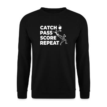 Handballspieler Motivation - Unisex Pullover - Schwarz - Vorne - Alina (178cm) & Michal (187cm)