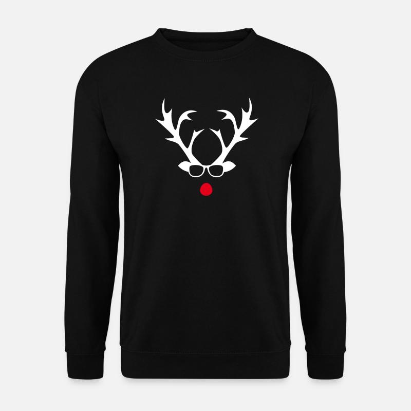 Rudolph with glasses silhouette design - Unisex Sweatshirt - black