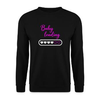 Chargement de bébé - Sweat-shirt Unisexe - noir - Devant - Alina (178cm) & Michal (187cm)