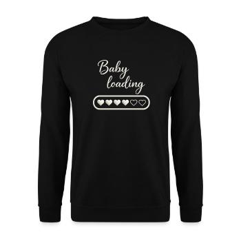 Chargement de bébé - Sweat-shirt Unisexe - noir - Devant - Alina (178cm) & Michal (187cm)
