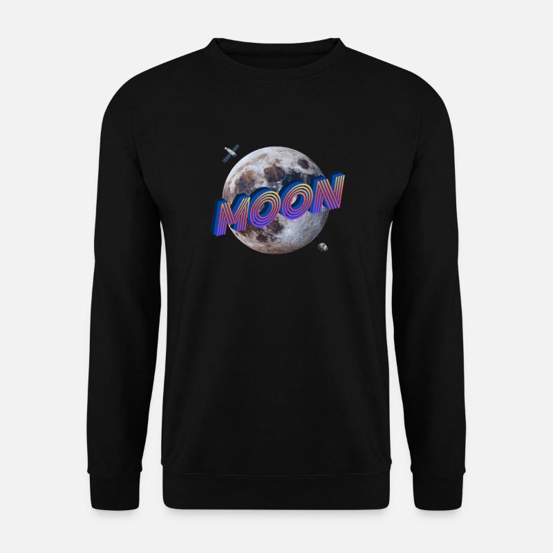 Moon – Weltraumserie - Unisex Pullover - Schwarz