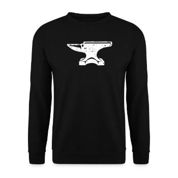 Tee icône d’enclume forgée - Sweat-shirt Unisexe - noir - Devant - Alina (178cm) & Michal (187cm)