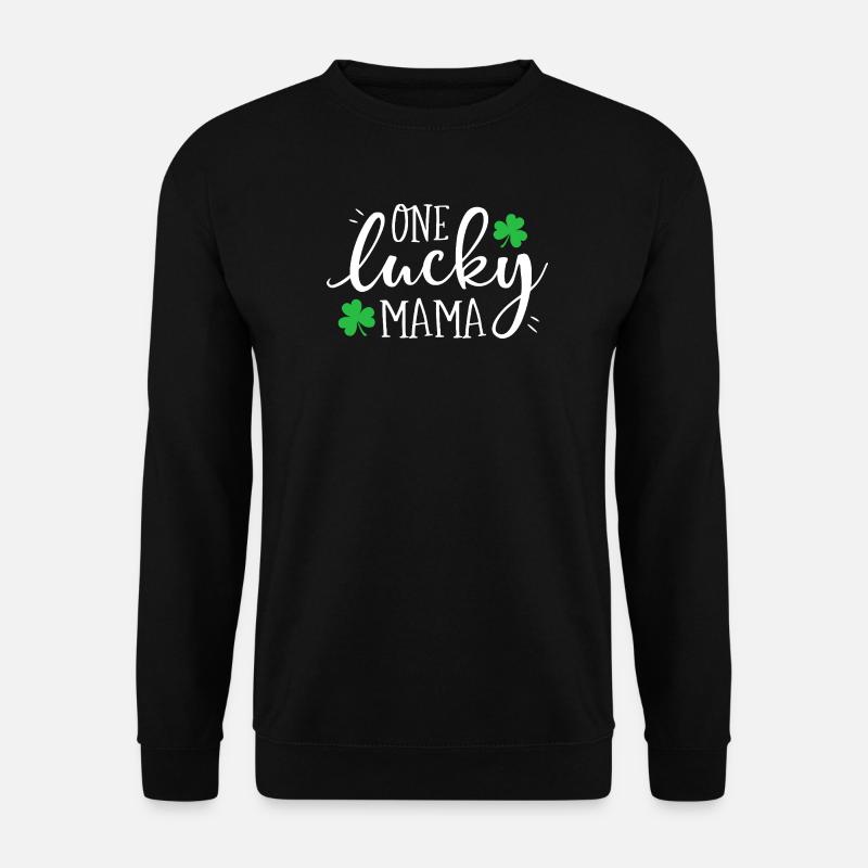 Ein Lucky Mama Clover Tee - Unisex Pullover - Schwarz