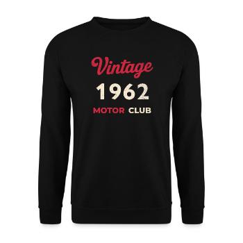 Cadeau vintage de l’année de naissance rétro du Motor Club 1962 - Sweat-shirt Unisexe - noir - Devant - Alina (178cm) & Michal (187cm)