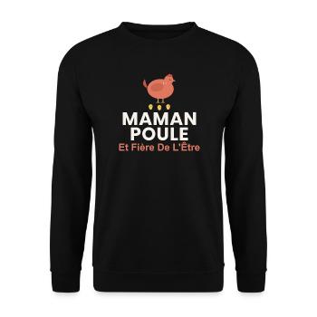 Les Montagnes M'appellent – Randonnée Nature Avent - Sweat-shirt Unisexe - noir - Devant - Alina (178cm) & Michal (187cm)