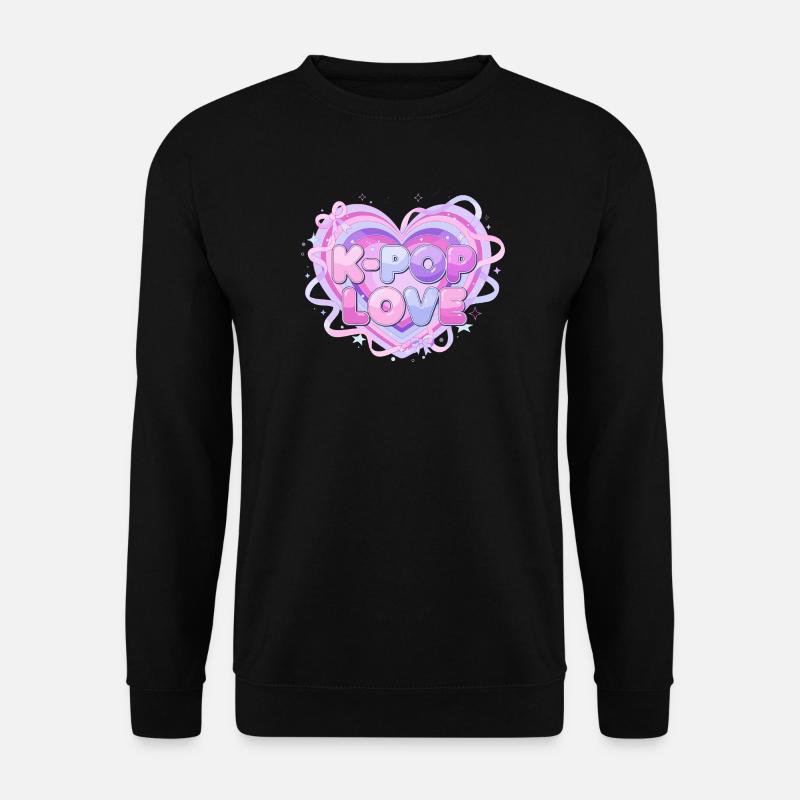 K-Pop Love Herz-Pastell - Unisex Pullover - Schwarz