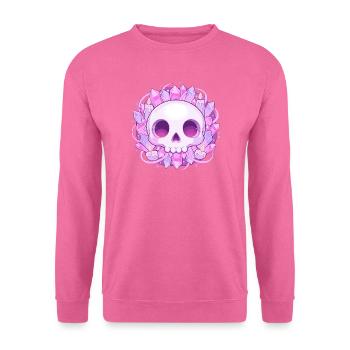 Kristallskull mit Kristallen - Unisex Pullover - Pink - Vorne