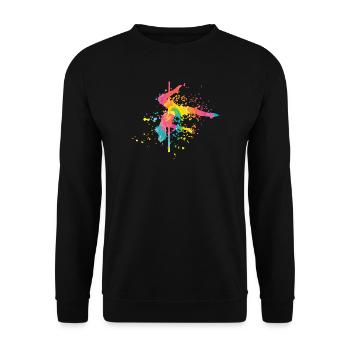 Pole Dance Bar Fitness Femmes Pole Danse - Sweat-shirt Unisexe - noir - Devant - Alina (178cm) & Michal (187cm)