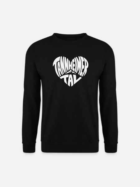 Tannheimer Tal Heart Shape Mountain Logo - Unisex Sweatshirt - black