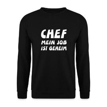 Chef - Unisex Pullover - Schwarz - Vorne - Alina (178cm) & Michal (187cm)