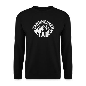 Tannheimer Tal Bergpanorama - Unisex Pullover - Schwarz - Vorne - Alina (178cm) & Michal (187cm)