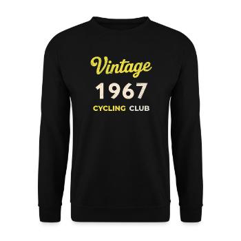 Vintage 1967 – Cycling Club Retro Birth Year - Unisex Sweatshirt - black - Front - Alina (178cm) & Michal (187cm)