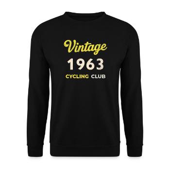 Vintage 1963 – Cycling Club Retro Geburtsjahr - Unisex Pullover - Schwarz - Vorne - Alina (178cm) & Michal (187cm)