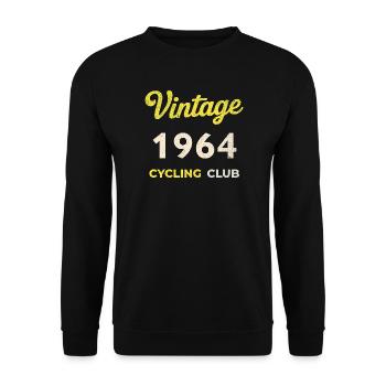 Vintage 1964 – Cycling Club Retro Birth Year - Unisex Sweatshirt - black - Front - Alina (178cm) & Michal (187cm)