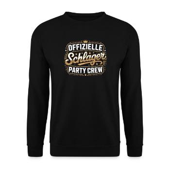 Schlager Party Crew Mallorca Festival JGA Malle - Unisex Pullover - Schwarz - Vorne - Alina (178cm) & Michal (187cm)