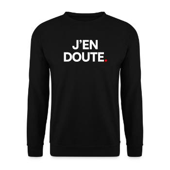 J’en doute - Sweat-shirt Unisexe - noir - Devant - Alina (178cm) & Michal (187cm)