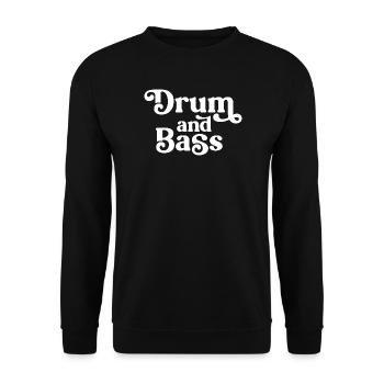 Drum and Bass Retro Glyphs - Unisex Sweatshirt - black - Front - Alina (178cm) & Michal (187cm)