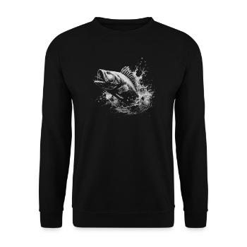 Carp Angler - Unisex Sweatshirt - black - Front - Alina (178cm) & Michal (187cm)