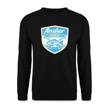 Angler Crew Shield - Unisex Pullover - Schwarz - Vorne - Alina (178cm) & Michal (187cm)