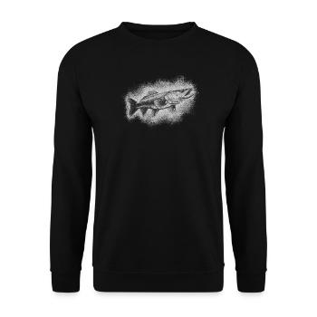 Brochet pêcheur - Sweat-shirt Unisexe - noir - Devant - Alina (178cm) & Michal (187cm)