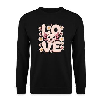 Monstre de marguerites d’amour pastel - Sweat-shirt Unisexe - noir - Devant - Alina (178cm) & Michal (187cm)