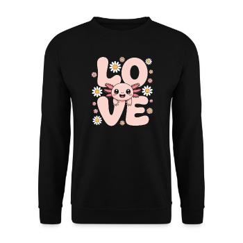 Créature marguerite de Kawaii Love Pastel - Sweat-shirt Unisexe - noir - Devant - Alina (178cm) & Michal (187cm)