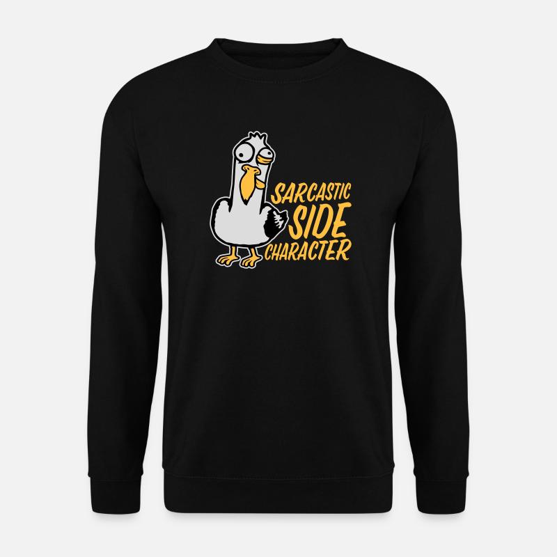 Crazy Seagull Sarcastic Side Character Funny - Unisex Sweatshirt - black