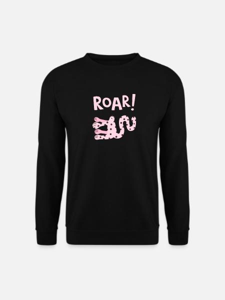 Roar Cute Animal Funny Cartoon Design - Unisex Sweatshirt - black