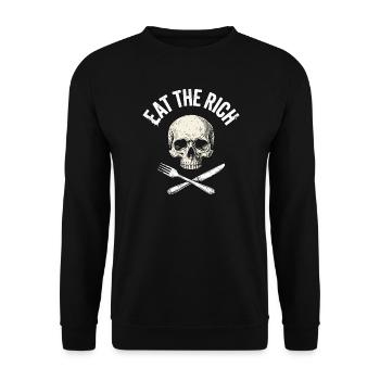 Mange le crâne riche - Sweat-shirt Unisexe - noir - Devant - Alina (178cm) & Michal (187cm)
