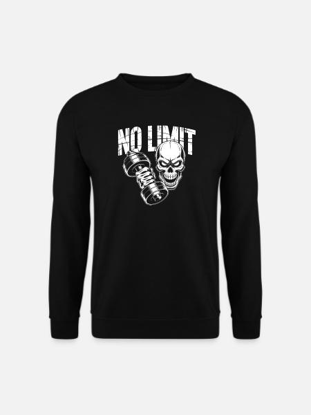 No Limit Skull Power Design - Unisex Sweatshirt - black