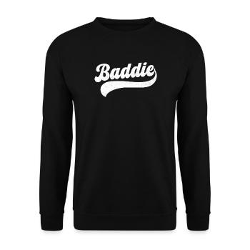 Baddie - Unisex Sweatshirt - black - Front - Alina (178cm) & Michal (187cm)