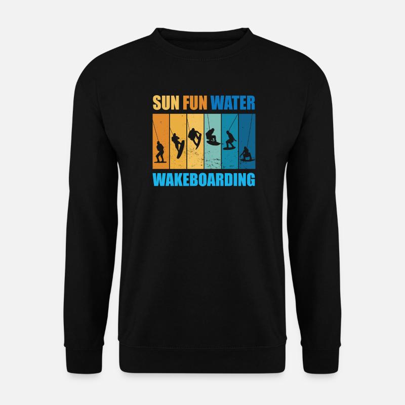 Sonne, Spass, Wasser, Wakeboarden - Unisex Pullover - Schwarz