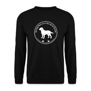 Funny Labrador Retriever Black Lab Fetch Dog Pet - Unisex Sweatshirt - black - Front - Alina (178cm) & Michal (187cm)