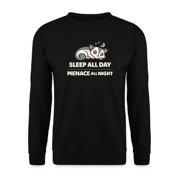 Sugar Glider Mom Exotischer Haustierliebhaber - Unisex Pullover - Schwarz - Vorne - Alina (178cm) & Michal (187cm)