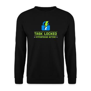 Adhd hyperfocus mode Adhd humor Neurodivergent - Unisex Sweatshirt - black - Front - Alina (178cm) & Michal (187cm)