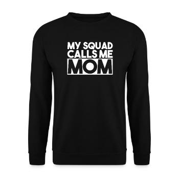 My Squad Calls Me Brother Slogan Typography - Unisex Sweatshirt - black - Front - Alina (178cm) & Michal (187cm)
