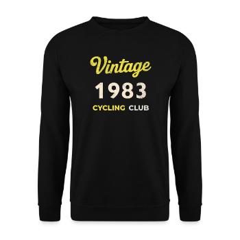 Vintage 1983 – Cycling Club Retro Birth Year - Unisex Sweatshirt - black - Front - Alina (178cm) & Michal (187cm)