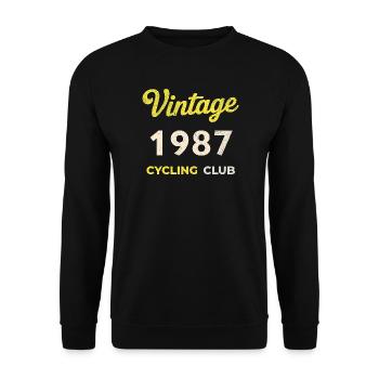 Millésime 1987 – Année de naissance rétro du Cycling Club - Sweat-shirt Unisexe - noir - Devant - Alina (178cm) & Michal (187cm)
