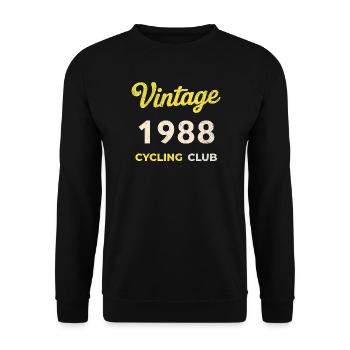 Vintage 1988 – Cycling Club Retro Birth Year - Unisex Sweatshirt - black - Front - Alina (178cm) & Michal (187cm)