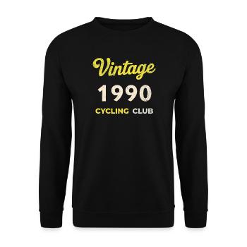 Vintage 1990 – Cycling Club Retro Birth Year - Unisex Sweatshirt - black - Front - Alina (178cm) & Michal (187cm)