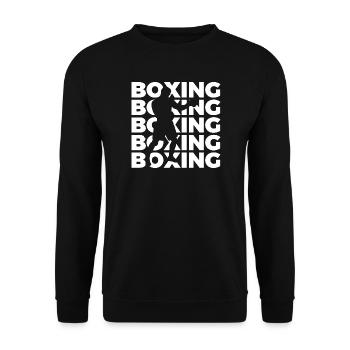 Boxing - Unisex Sweatshirt - black - Front - Alina (178cm) & Michal (187cm)