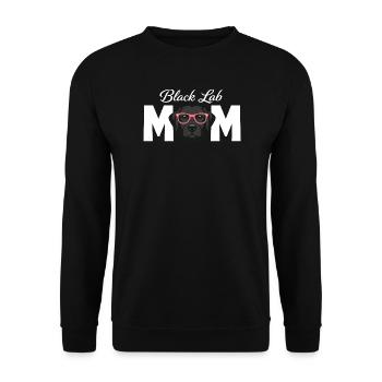 Black Lab Mom Black Labrador Lover  - Unisex Sweatshirt - black - Front - Alina (178cm) & Michal (187cm)
