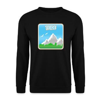 Berg Teide - Unisex Pullover - Schwarz - Vorne - Alina (178cm) & Michal (187cm)