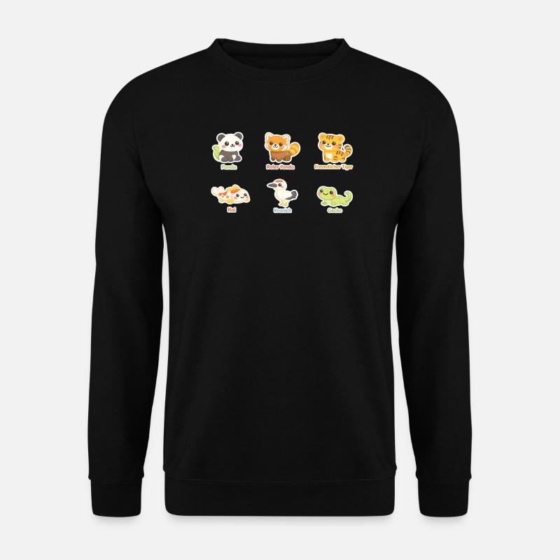 Kuscheltier-Tierfreunde Stickerset - Unisex Pullover - Schwarz