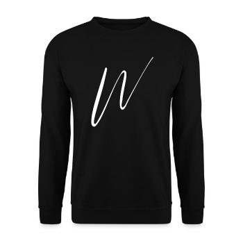 W - Sweat-shirt Unisexe - noir - Devant - Alina (178cm) & Michal (187cm)