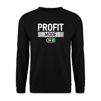 Profit Mode on Stock Market Exchange Trader - Unisex Sweatshirt - black - Front - Alina (178cm) & Michal (187cm)